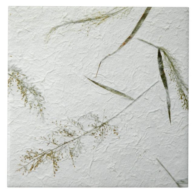 Carreau Lames minces de papier de riz japonais d'herbe (Devant)