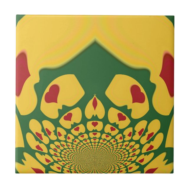 Carreau L'amour à Rasta Couleurs : Coeurs de reggae (Devant)
