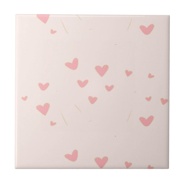 Carreau L'amour est dans les coeurs roses de l'air (Devant)
