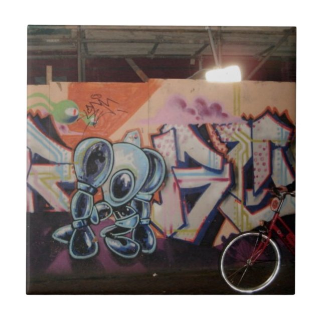 Carreau L'AMS de vélo et de graffiti (Devant)