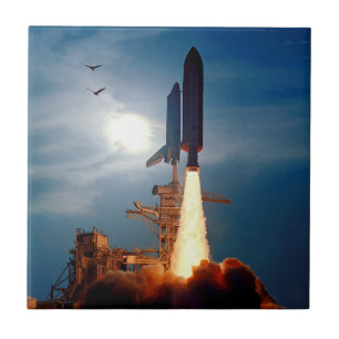 Carreau Lancement de la navette spatiale Discovery par la 