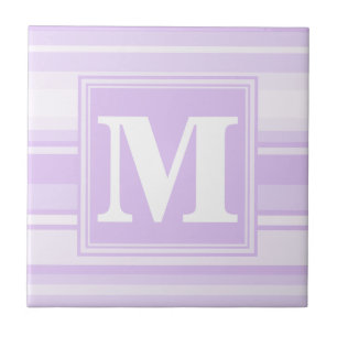 Carreau Landes lilas monogrammes