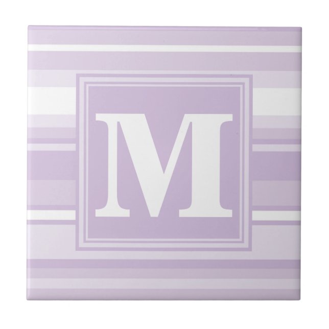 Carreau Landes violettes de chardon monogramme (Devant)