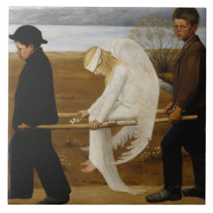 Carreau L'ange blessé (par Hugo Simberg)
