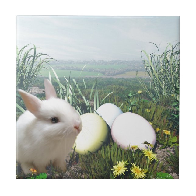 Carreau Lapin de Pâques et Oeufs de Pâques (Devant)