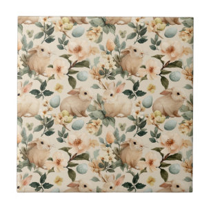 Carreau Lapin de Pâques Floral Vintage (4)