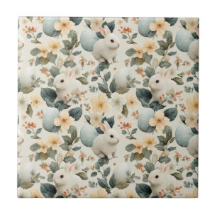 Carreau Lapin de Pâques Floral Vintage (6)