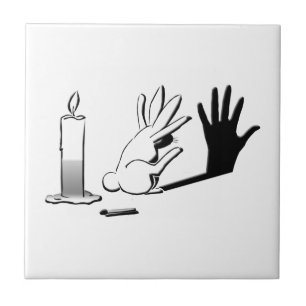 Carreau Lapin d'ombre par LightIllusions.com