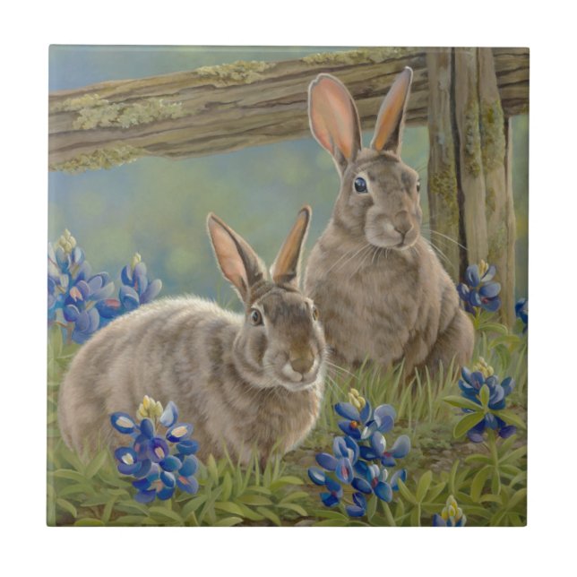 Carreau Lapins et Bluebonnets (Devant)