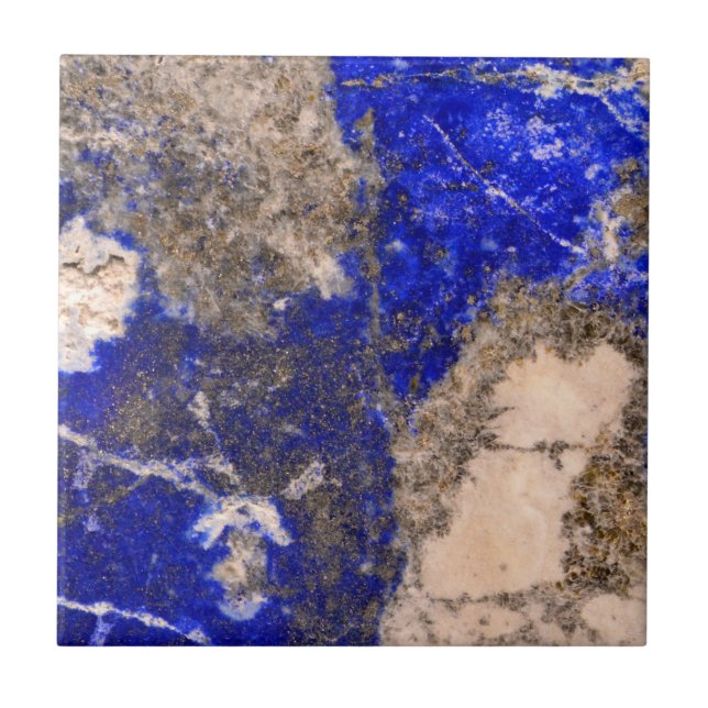 Carreau Lapis Abstrait Lazuli Granite Bleu (Devant)