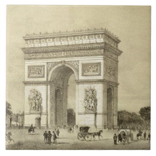 Carreau L'Arc de Triomphe, Paris, gravé par Auguste Bry