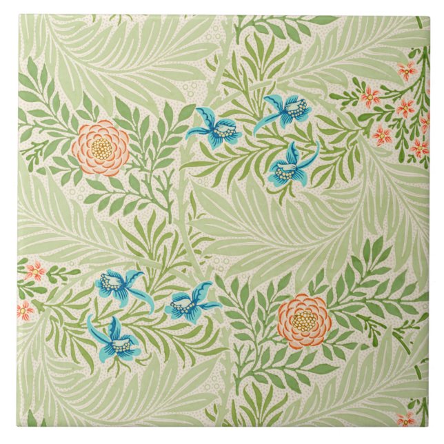 Carreau Larkspur Motif (par William Morris) (Devant)