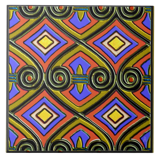 Carreau L'Art Déco Fait La Perse (Lumineux Multi-Couleurs) (Devant)