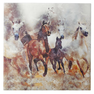Carreau L'art des Chevaux sauvages