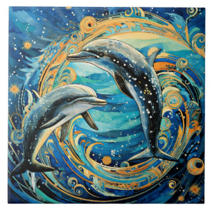 Carreau L'art des dauphins