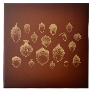 Carreau L'art du maïs antique illustre les cornes Vintage