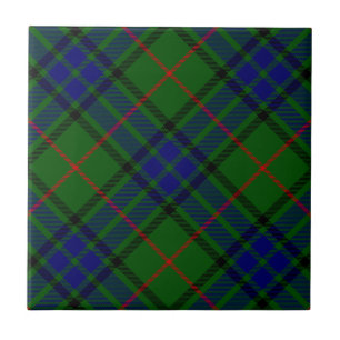 Carreau Lauder tartan bleu vert plaid