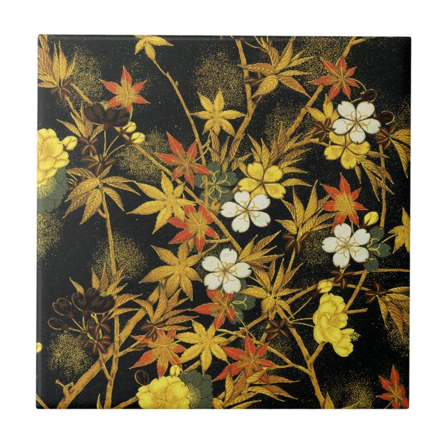 Carreau L'automne japonais laisse l'art classique antique  (Devant)