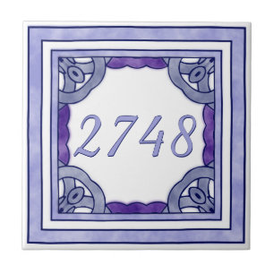Carreau Lavande Purple Petit Numéro de Maison