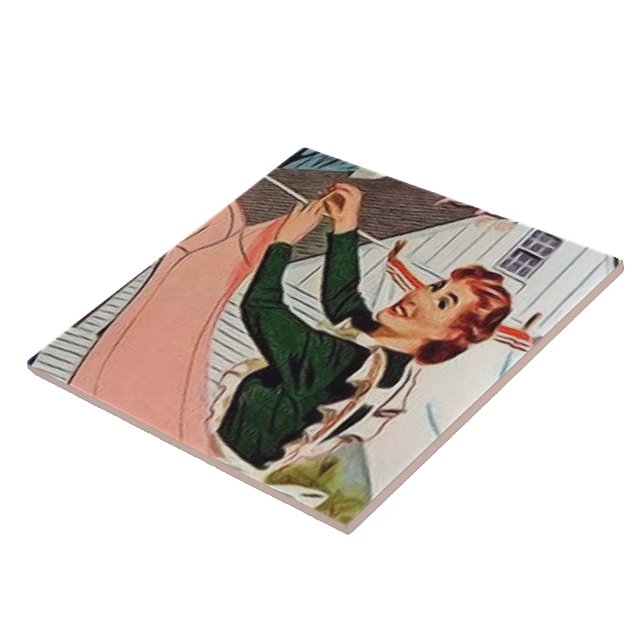 Carreau laverie vintage rétro (Côté)