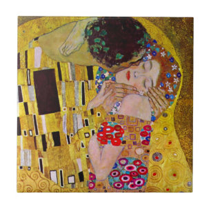 Carreau Le baiser de Gustav Klimt, Art Nouveau Vintage