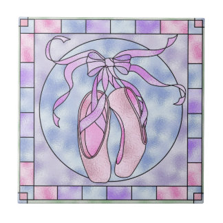 Carreau Le ballet rose et pourpre Pointe chausse des