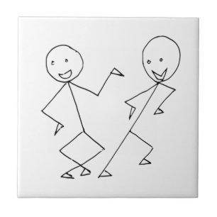 Carreau Le bâton figure la danse