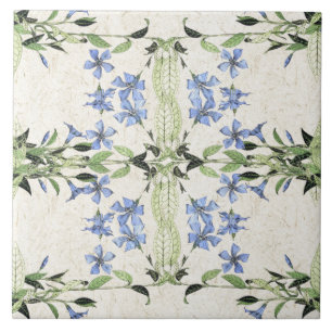 Carreau Le bigorneau bleu de Nouveau d'art français