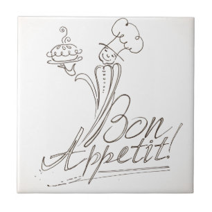 Carreau Le bon chef dit la fève Appetit !