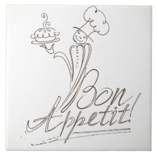 Carreau Le bon chef dit la fève Appetit !