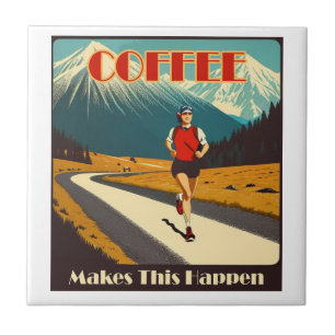 Carreau Le Café Fait Que Cela Se Produit En Cours D'Exécut