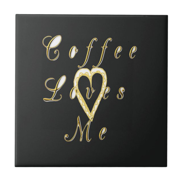 Carreau Le café m'aime. (Devant)