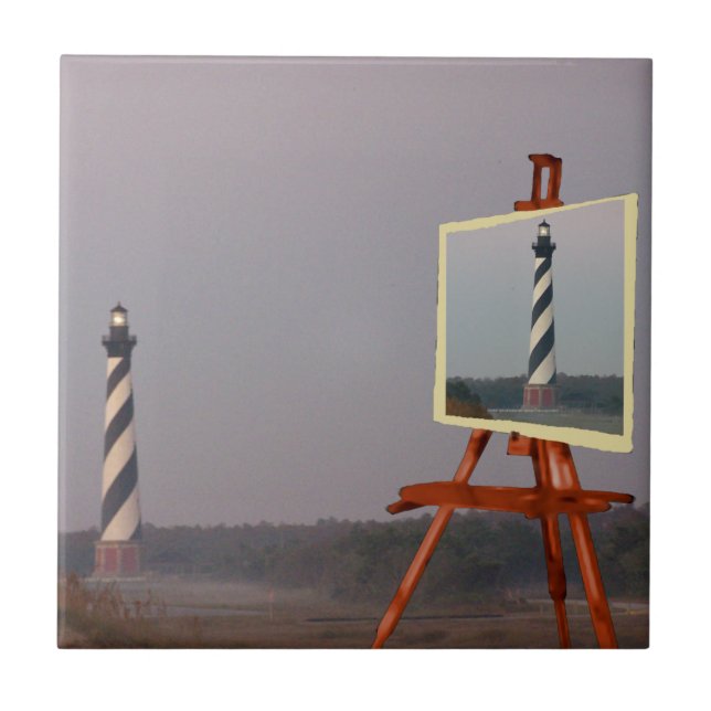 CARREAU LE CAP HATTERAS LIGHTHOUSE-TILE (Devant)