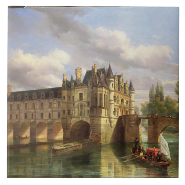 Carreau Le Chateau de Chenonceau, 1843 (huile sur la (Devant)