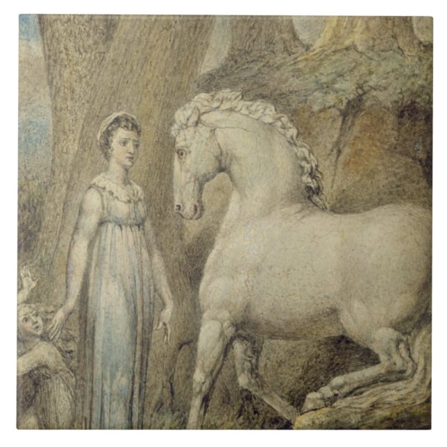Carreau Le cheval, des "ballades de William Hayley", (Devant)