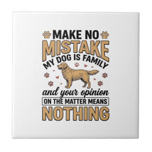 Carreau Le chien est une famille vintage retriever typogra