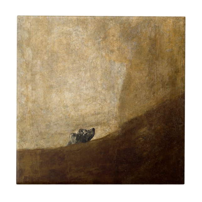 Carreau Le chien (peintures noires) par Francisco Goya (Devant)