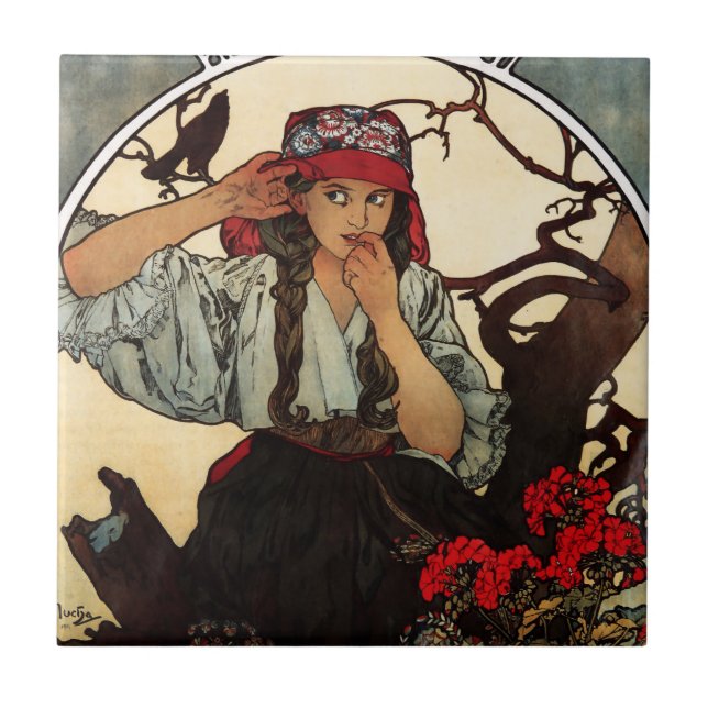 Carreau Le choeur de professeurs d'Alphonse Mucha Moravian (Devant)