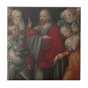 Carreau Le Christ et l'adultère