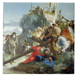 Carreau Le Christ sur la route vers le calvaire, 1749