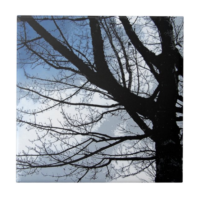 Carreau Le ciel bleu et l'art de l'arbre à l'aulne (Devant)