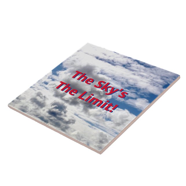 CARREAU "LE CIEL EST LA LIMITE !" NUAGES ET CIEL CARRELAGE (Côté)