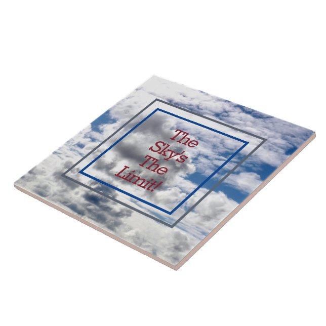 CARREAU "LE CIEL EST LA LIMITE !" NUAGES ET CIEL CARRELAGE (Côté)