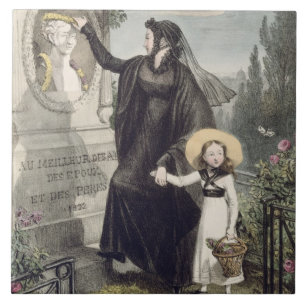 Carreau Le cimetière de Pere Lachaise, imprimé par Charl