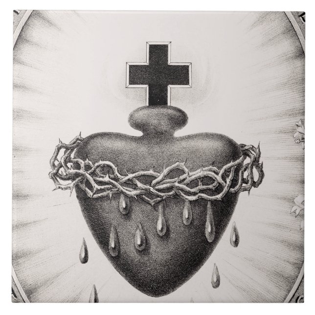 Carreau Le Coeur le plus sacré de Jésus-Christ (Devant)