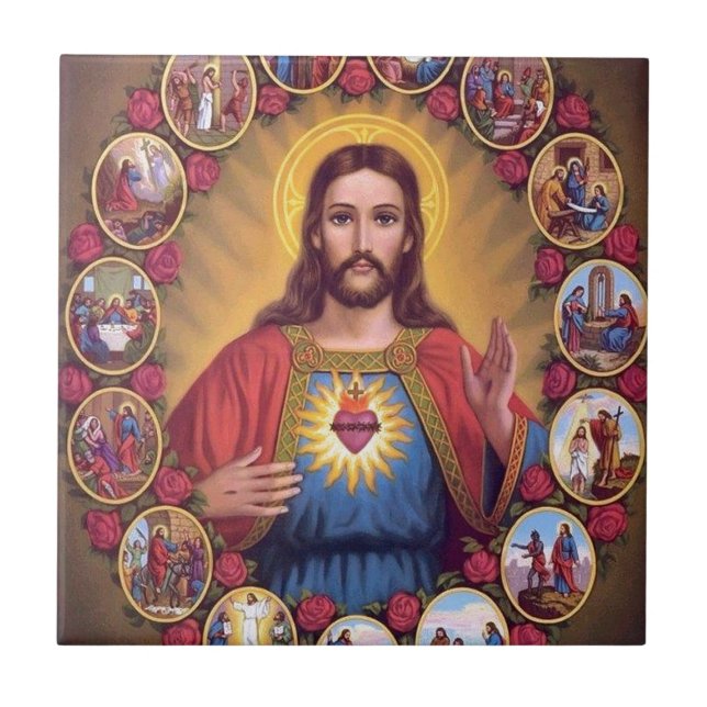 Carreau Le coeur sacré de Jésus (Devant)