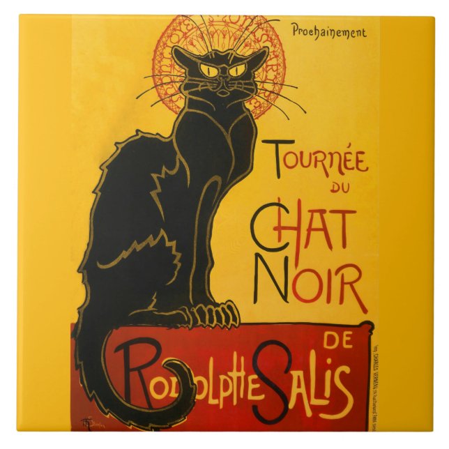 Carreau Le Conversation Noir Le Chat Noir (Devant)