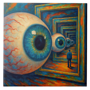 Carreau "Le couloir de la vue" - Un portrait surréaliste