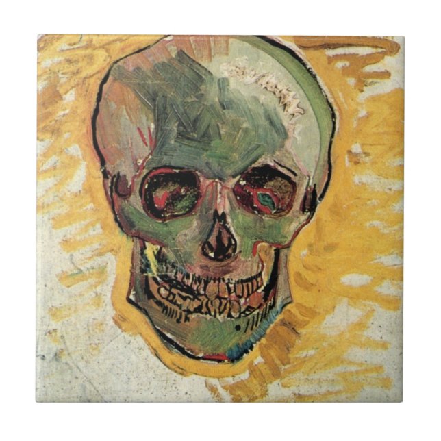 Carreau Le crâne de la vie morte par Vincent van Gogh (Devant)