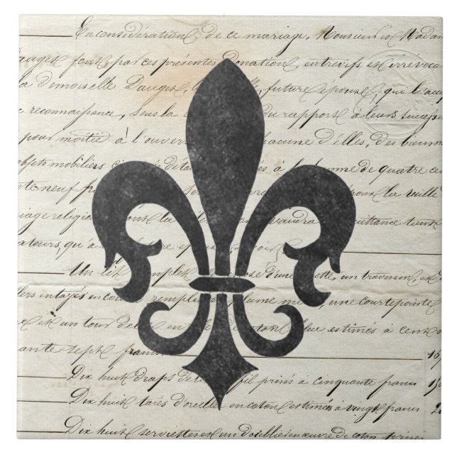Carreau Le cru accentue le français Ephemera Fleur De Lis (Devant)